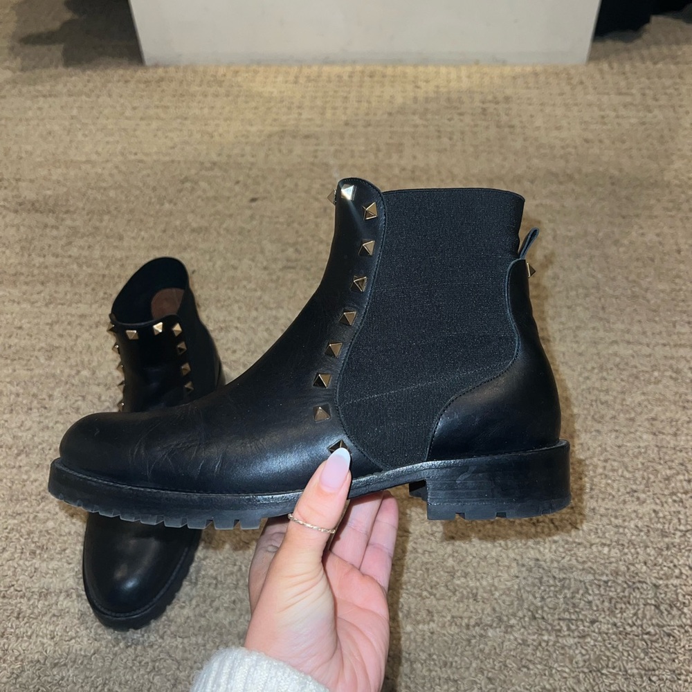 Valentino Garavani Rockstud Beatle Chelsea Ankle Boots